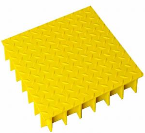 China 40*40mm FRP Pultruded Grating Cover Plates Non Slip Rough Surface on sale