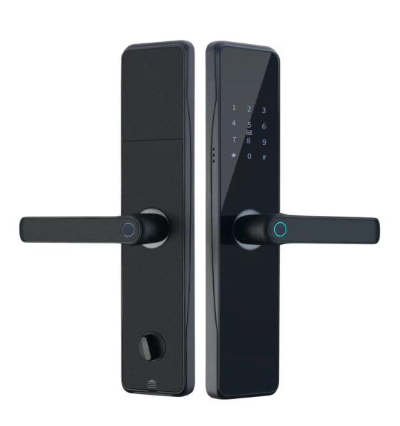 Buy OEM ODM Black RFID Smart Door Lock With Fingerprint And Password at wholesale prices