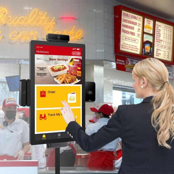 21.5" Touch Screen Android Tablet RK3576 for Restaurant Point of Sale Back Order Kiosk Self-service ordering machine