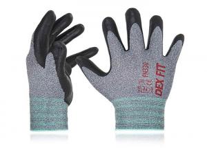 China Nylon / Polyester Liner Foam Nitrile Coated Gloves Anti Abrasion Free Sample on sale