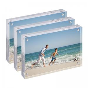 Quality Double Side Table Top Photo Frame 10x15x2cm Acrylic Magnetic Photo Frame for sale