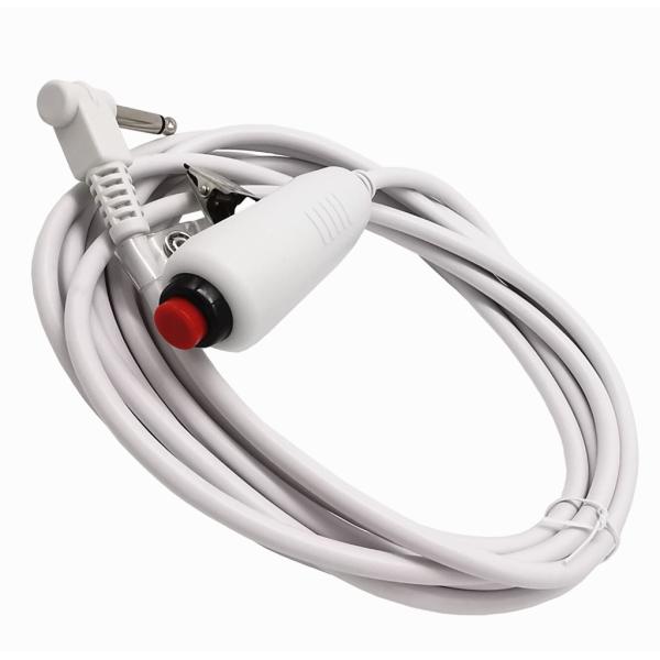 Custom 6.35 Single Button Switch Line Emergency Call Button Nurse Call Cable with Clip for Nurse Station Nurse Call System