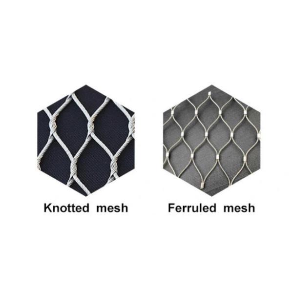 7x19 Stainless Steel Wire Rope Mesh Net with 60 Degree Mesh Angle and Rhombus Hole Shape for Easy Assembly