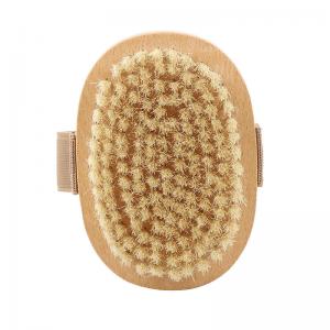 Quality Dry Exfoliating Silicone Back Bamboo Shower Brush Wooden for sale