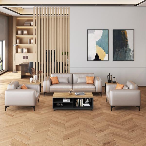 Modular Reception Sofa Set For Office Use Hospital Synthetic Leather Material