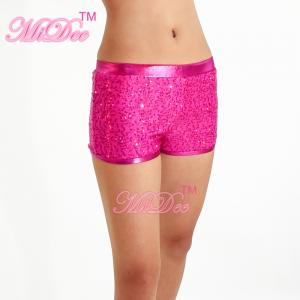 China Metallic Edged Dance Wear Accessories Gym Sequin Dance Shorts For Sports Performance on sale