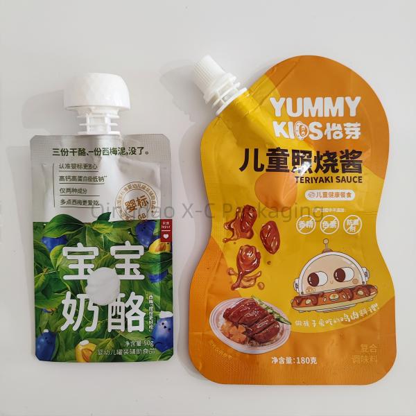 Custom Size Spout Stand Up Bag Standing Pouch With Spout Aluminum Material