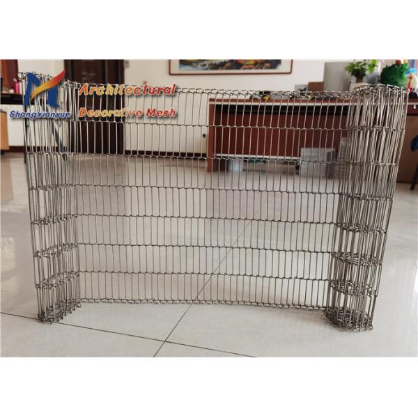 Curtain Spiral Wire Mesh 1.6mm 50mm 304 Stainless Steel Mesh Screen