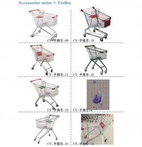 Quality Folding Shopping Trolley ,  Metal Shopping Cart Logistics Trolley for sale