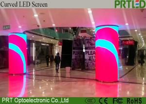 Quality Soft led module 360 curve round p2 p2.5 p4 p5 Cylinder Column led display circular screen for sale