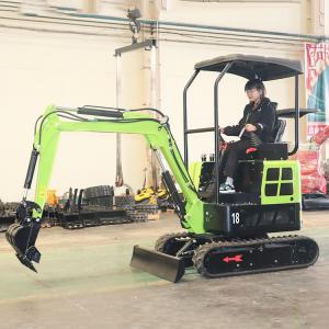 China 1800kg Mini Garden Excavator 4km/H Chassis Width 1100mm Green Machine Mini Excavator on sale