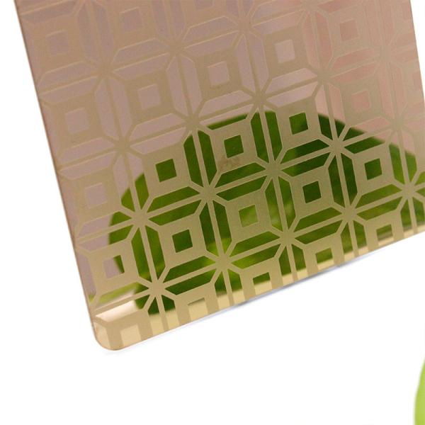 Mirror Etched Stainless Steel Wall Cladding Sheet For Decoration