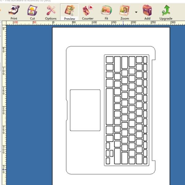 Daqin Laptop Screen Die Cut Sticker Maker Machine that Prints Vinyl Stickers