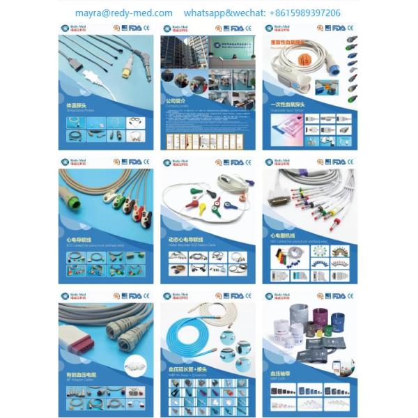 Round 9 Pin BLT Spo2 Extension Cable A Q Series 2.2m Length