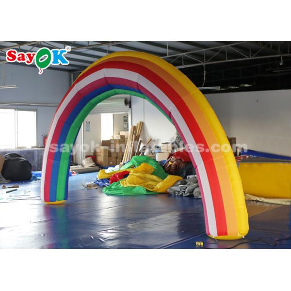 Custom Inflatable Arch 210D Oxford Cloth 6*3mH Inflatable Rainbow Arch For Rental Business