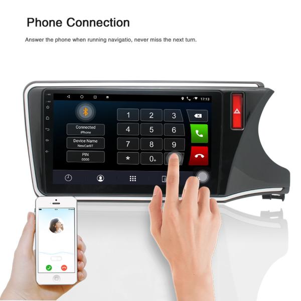 2014 - 2017 Honda City Android Head Unit Car Stereo 9 Inch RHD 3G Honda Android Radio