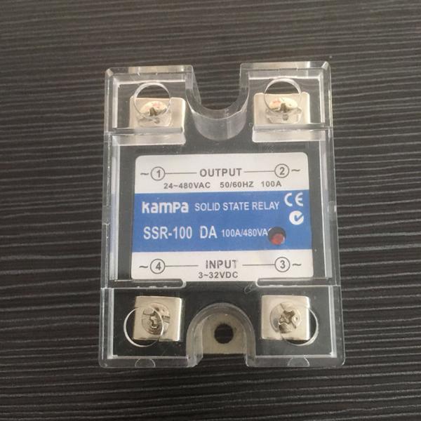 Buy High Quality Single Phase Solid State Relay DC to AC 100A Output 24-480VAC Black SSR Solid State Relay(SSR-100DA) at wholesale prices