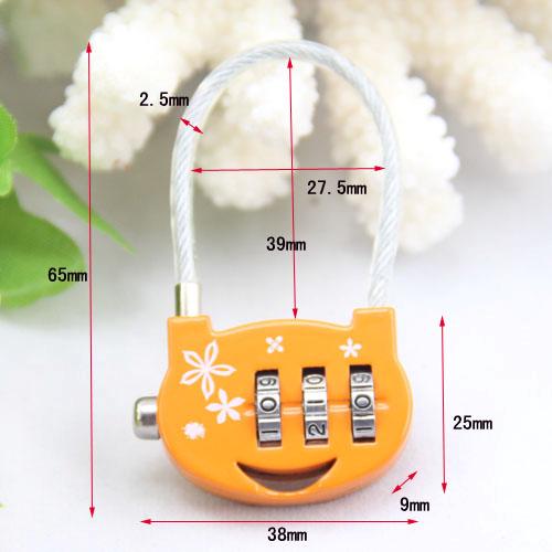 Cable padlock,Combination lock,Travel lock