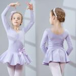 Children's Long sleeve cotton butterfly knot aesthetic style dance costumes