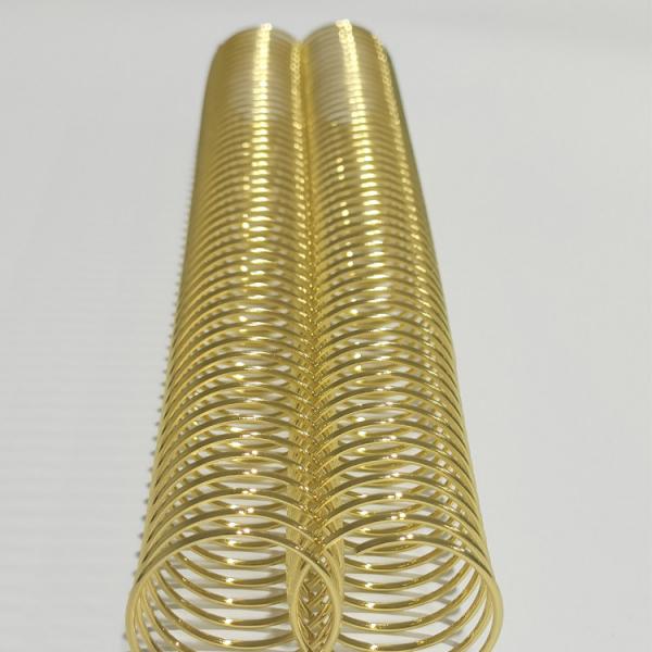 Nylon Coated 4:1 Metal Spiral Binding Gold Coil Single Wire O