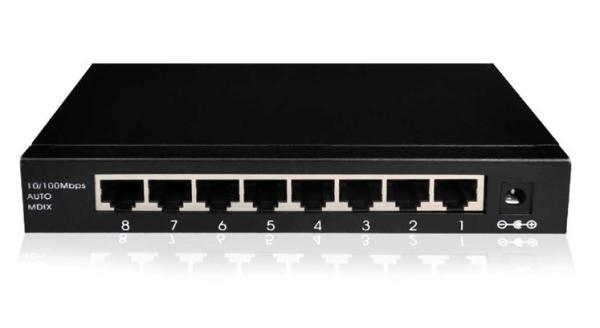 Buy ​10 100M 8 Port Fast Ethernet Switch External Power Adapter Supply Fiber Ethernet Switch at wholesale prices