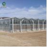 Agricultural 120km/H 12m 10.8m Glass Multi Span Greenhouse for sale