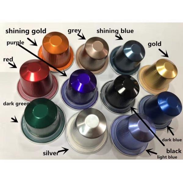 Recyclable Aluminum Compatible Nespresso Coffee Capsules / Empty Aluminum Nespresso Capsules