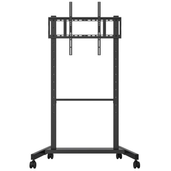 Portable mobile stand for smart interactive flat panel displays 55-86 inch. Easy to move, durable, and space-saving. Ideal for classrooms, offices,