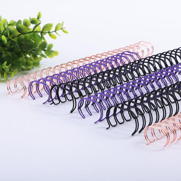Buy Pitch 2:1 Wire Steel Double Loop 3/4'' Metal Spiral Binding Coil Notebook Use at wholesale prices
