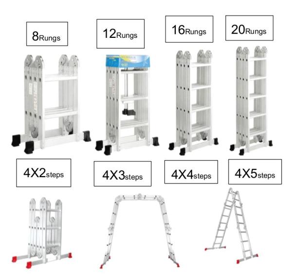 Buy EN131 Alloy 4x3 Multi Function Ladder Platform at wholesale prices