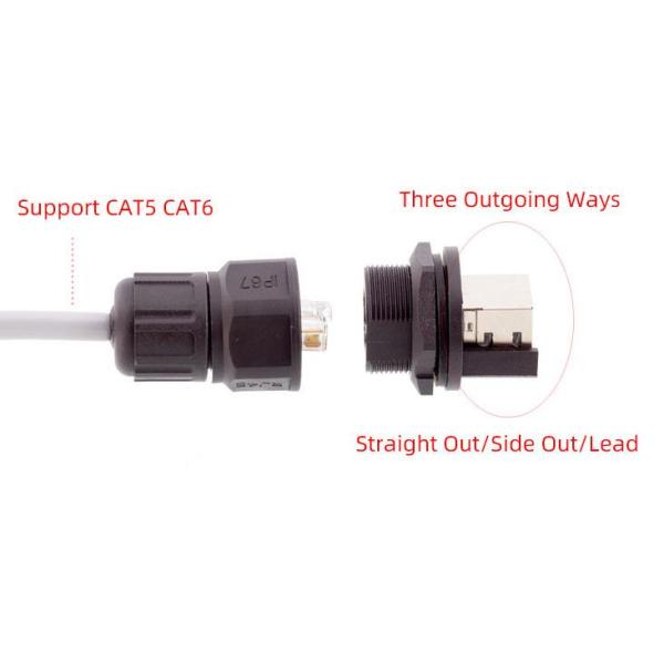 IP67 RJ45 Waterproof Electrical Cable Connector CAT5 CAT6 Installation Method
