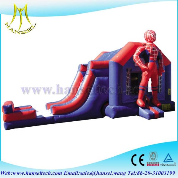 Buy Hansel perfect inflatable spider man bouncy castle with slide combo at wholesale prices