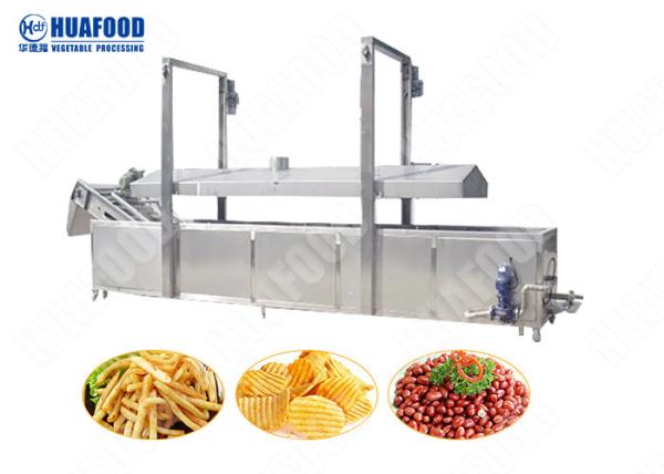 Buy Automatic Puffed Snacks Continuous Fryer Machine , Potato Chips Frying Machine at wholesale prices