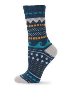 China Custom logo, design plush fleece in ultra-soft patterned socks on sale