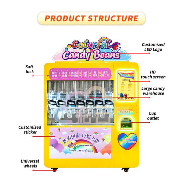 Automated Robotic Arm Candy Dispenser Vending Machine Automated With Removable Top