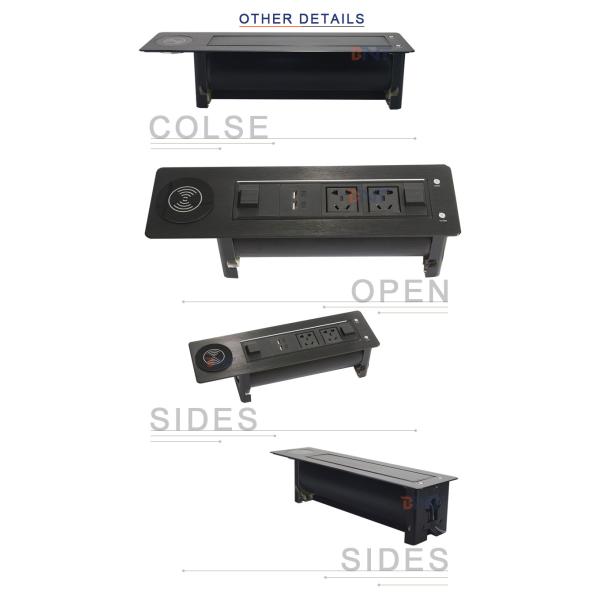 Multimedia Desktop Socket With Aluminum Alloy Surface Panel