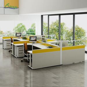 Quality Silver Screen Partition Work Position with Aluminum Alloy Frame Material and Adjustable Height for sale