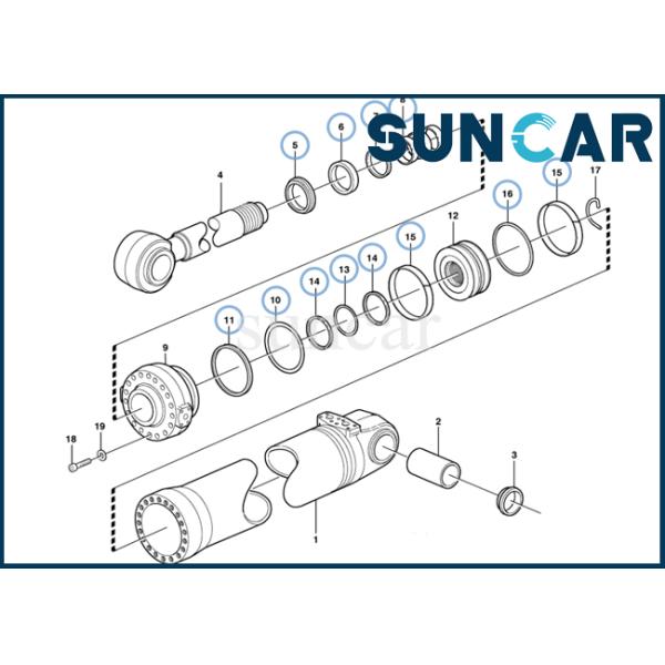 VOE11707027 Hydraulic Cylinder Seal Kits SUNCARVO.L.VO Construction Equipment Replacement Spare Parts