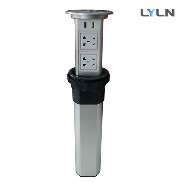 Buy Anti Collision Motorized Retractable Table Socket With Wireless Charger at wholesale prices