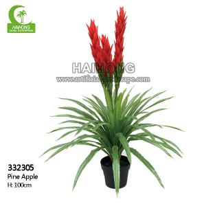 Quality Durable 100cm Artificial Flowers Plant , Artificial Pineapple Tree Real Touch for sale