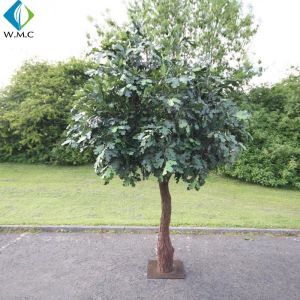 Quality Customized Design Artificial Evergreen Trees , Wood Trunk Faux Oak Tree for sale