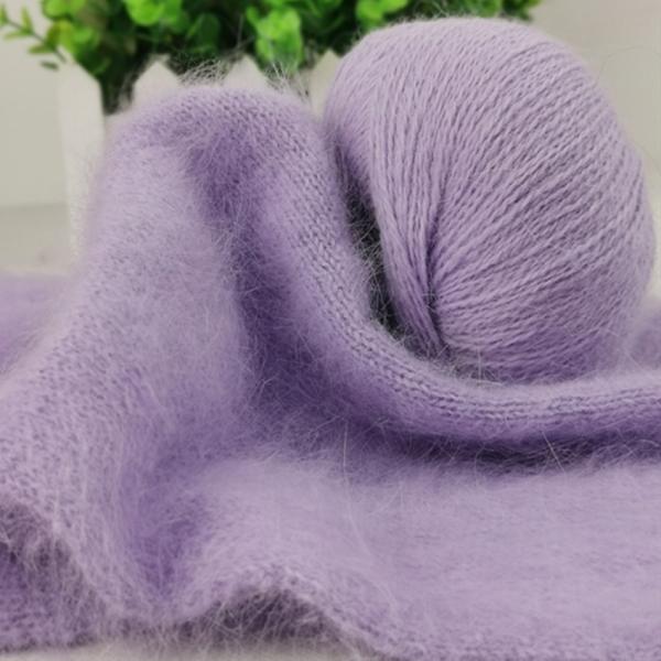 Wool Cashmere Blended Angora Mink Rabbit Fur Knitting Yarn For Sweater