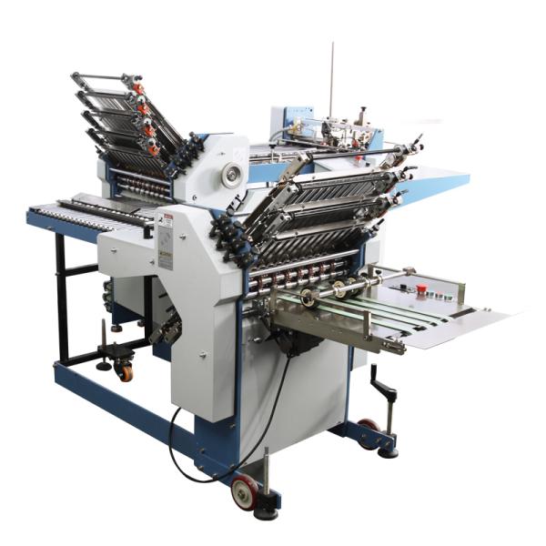 Cross Fold Auto Paper Folding Machine 360mm Width 8 Buckle Plate With Second Station