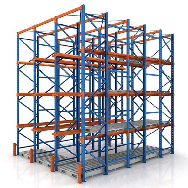 High-Density Drive-in Racking System with Up to 80% Storage Capacity and 2-10 Pallets Deep per Lane