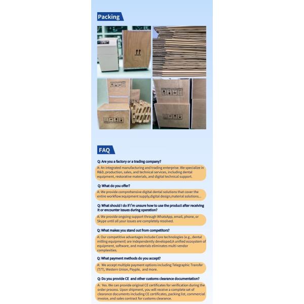 Integrated Dental Milling Machine 800W 5 Axis Dental Lab 0.02mm Accuracy dual processing