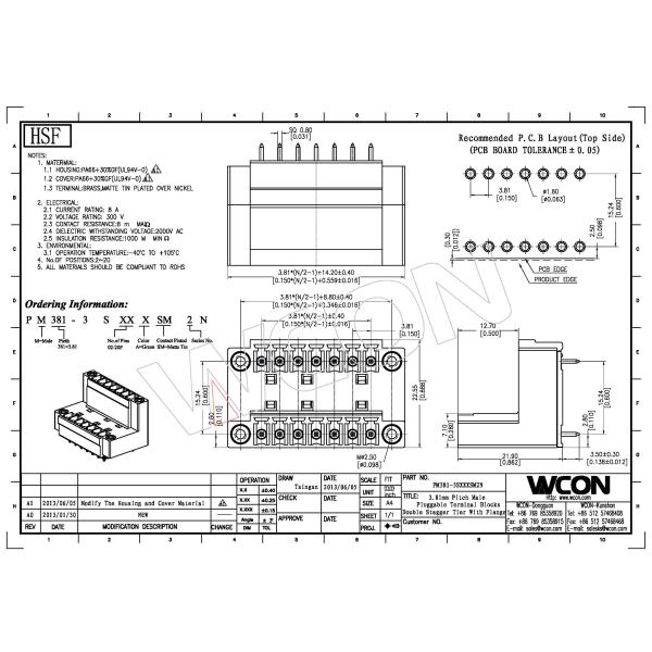SN Plated Male Terminal Connector , SGS 16-30AWG Electrical Block Connectors
