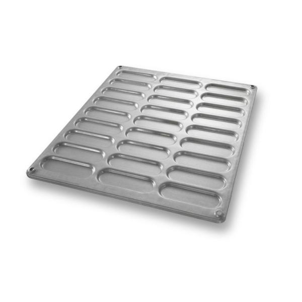 RK Bakeware China-PFA Nonstick Cluster Hot Dog Bun Pan With Gusseted Sidewalls For Industrial Bakeries