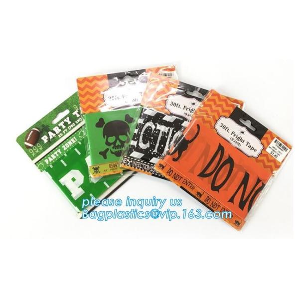 Caution Tape Halloween Red and White Banner Tape,EPI manufacturer in low price Halloween Caution Tape bagplastics packag