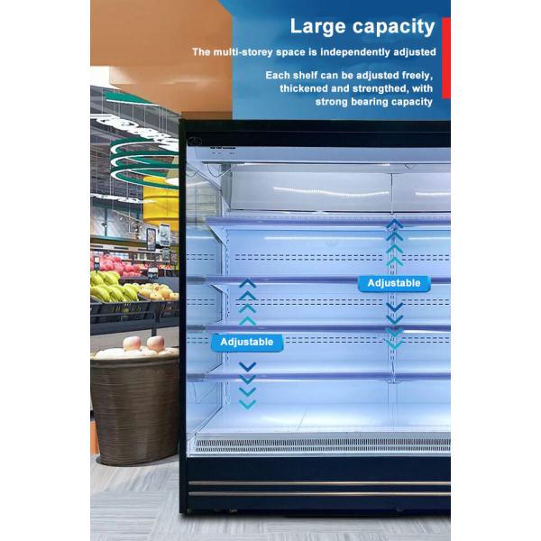 Supermarket / Convenience Store Right Angle Open Type Chiller Freezer For Storing Food / Beverages