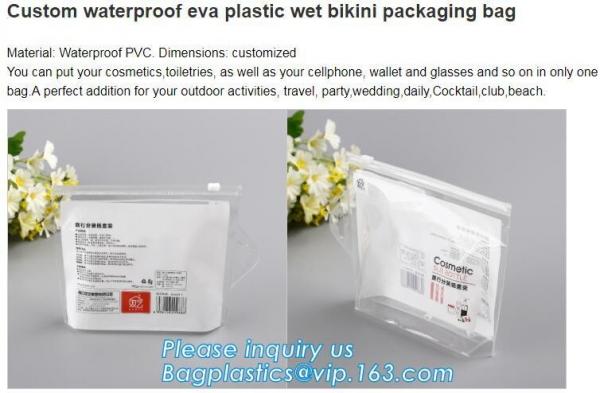 Top Quality EVA PE OPP Bio Degradable T Shirt Bag, OEM Printed Slider Zip Packaging Plastic Bags For Tshirt Swimwear